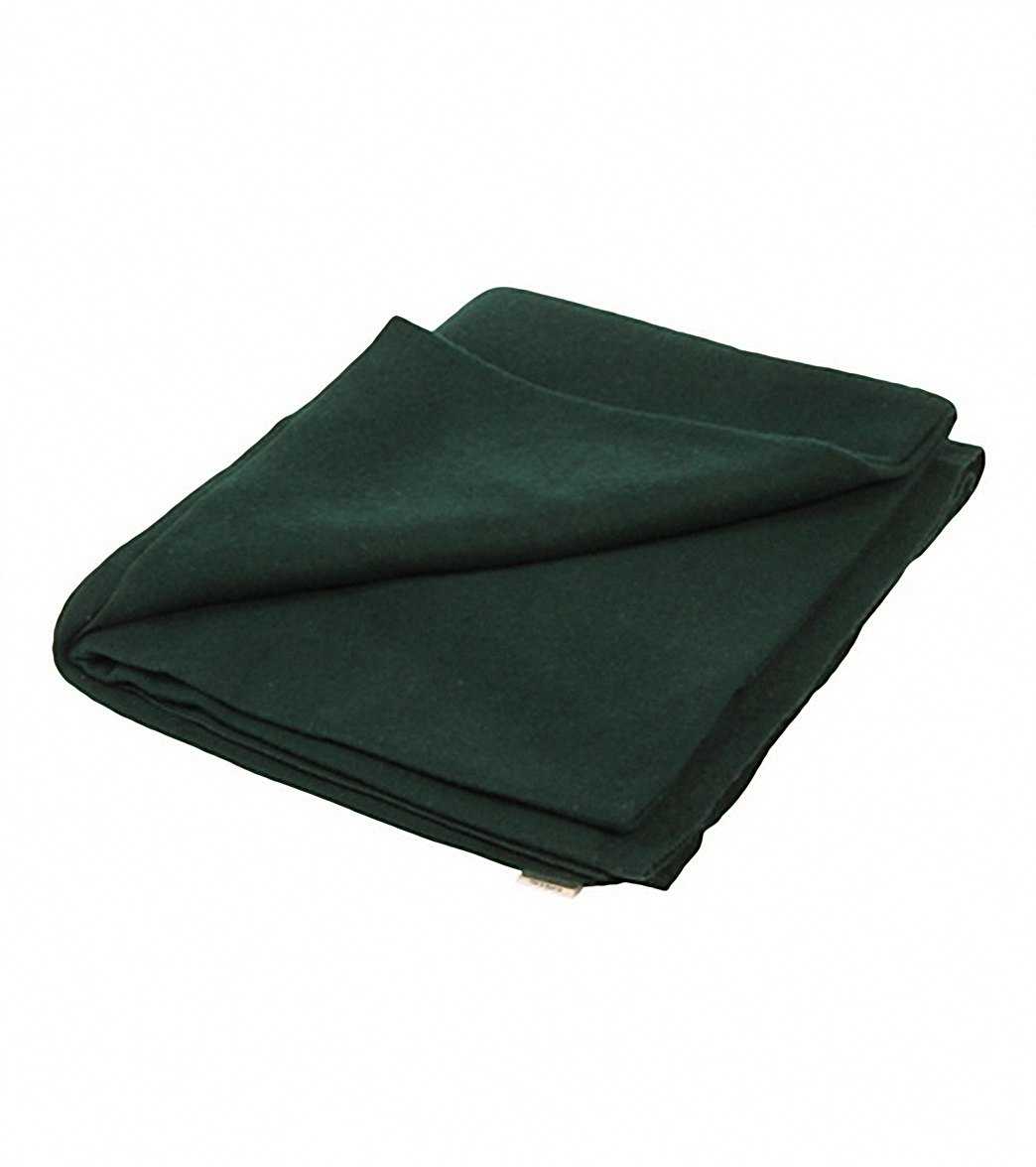 Hugger Mugger Deluxe Wool Yoga Blanket Green