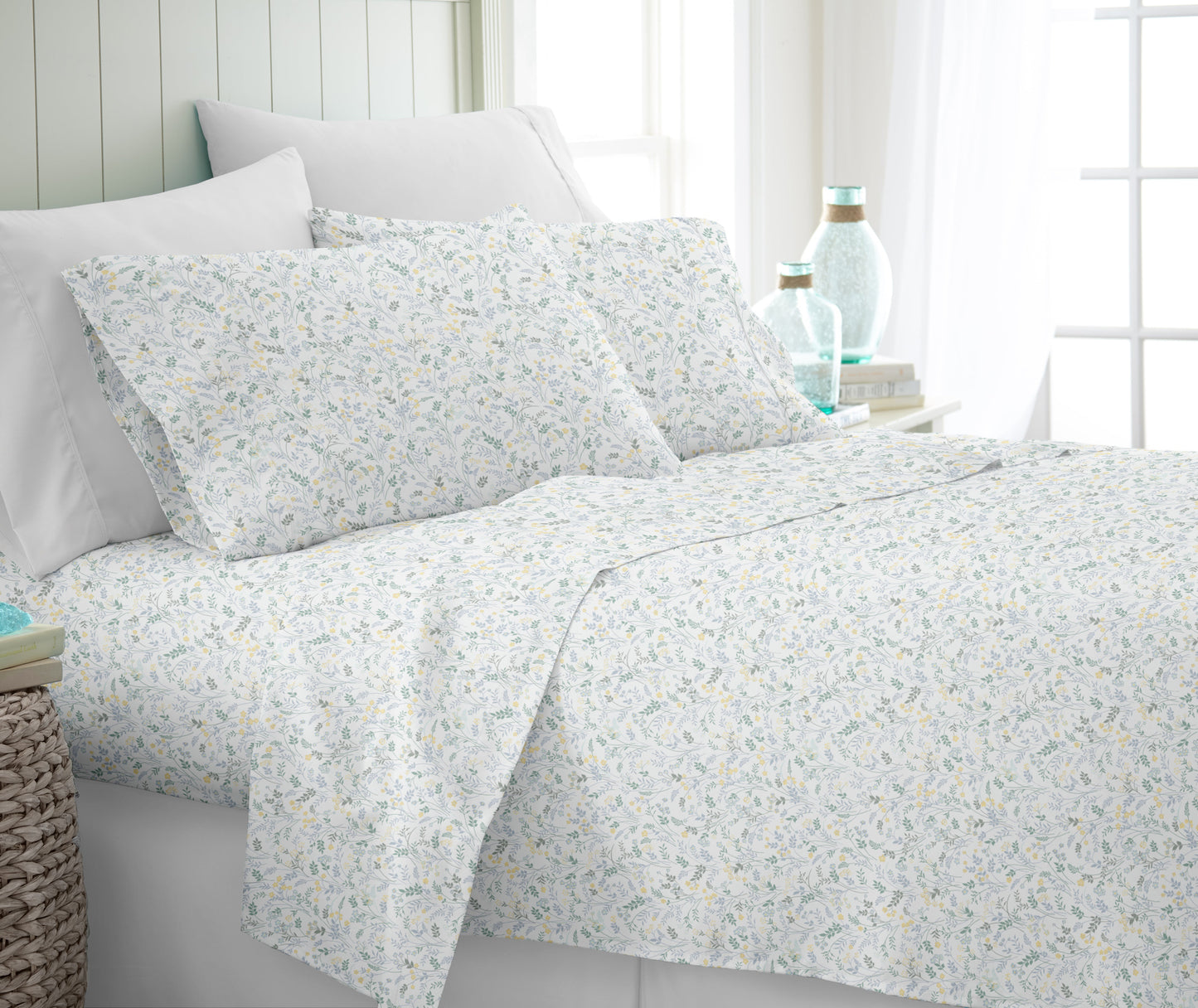 Wildflower Pattern 4-Piece Sheet Set