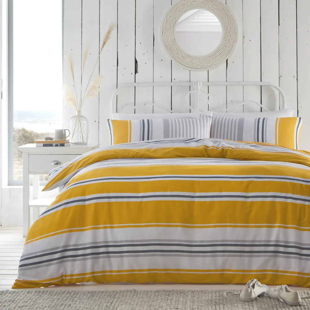 Nautical Stripe Yellow Duvet Set