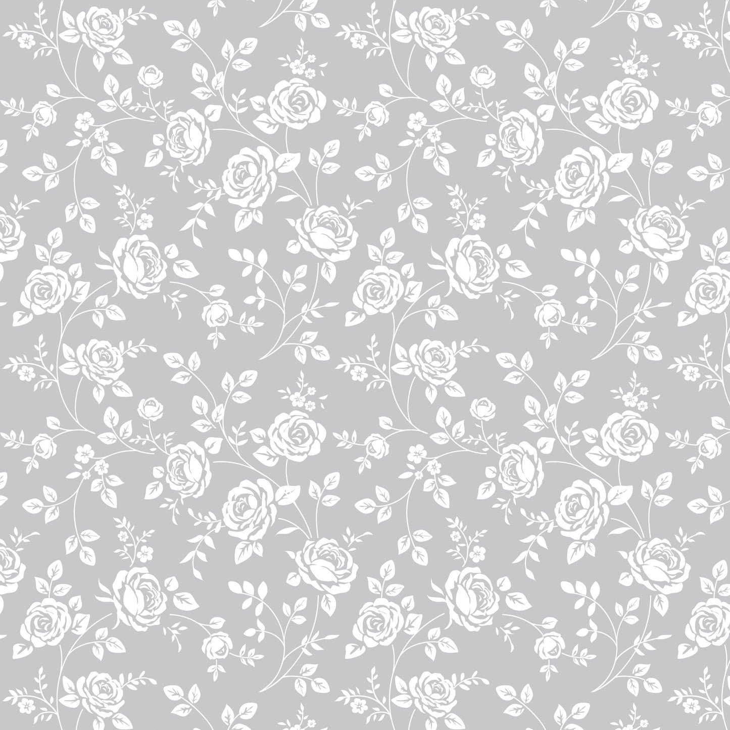 Rose Gray Pattern 4-Piece Sheet Set