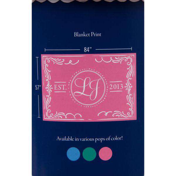 Sherpa Logo Blanket in Light Blue by Lauren James