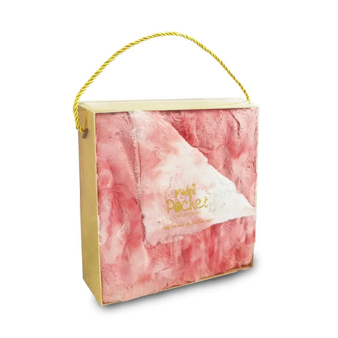 Mini Pocket Faux Fur Tie Dye Baby Blanket