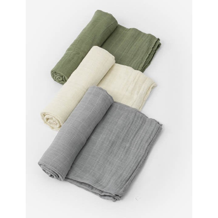 Little Unicorn Cotton Muslin Swaddle 3-Pack Fern
