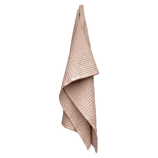 Big Waffle Medium Towel - Pale Rose