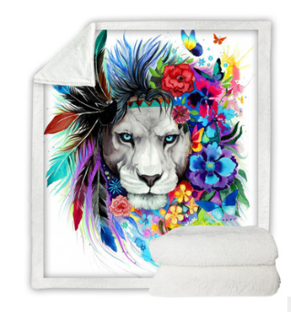 Explosive thickening cotton velvet lazy Napping outdoor blanket