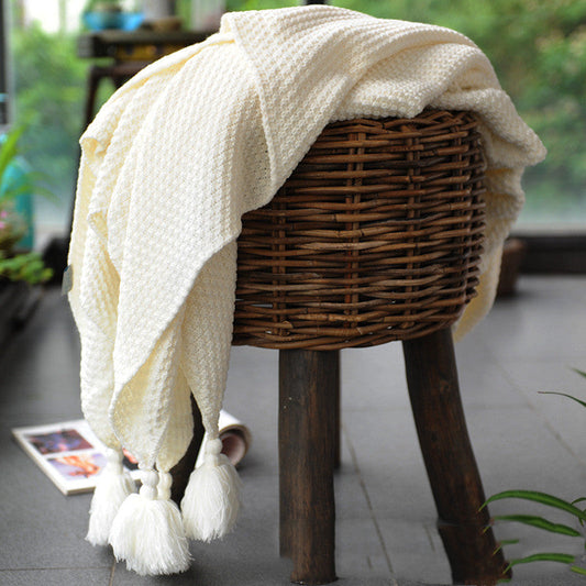 Knitted Bed end Nordic Woolen Sofa Blanket