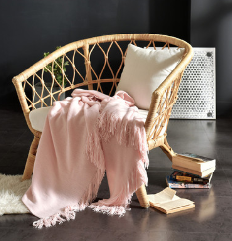 Fringed Knitted Small Napping Blanket Sofa Blanket