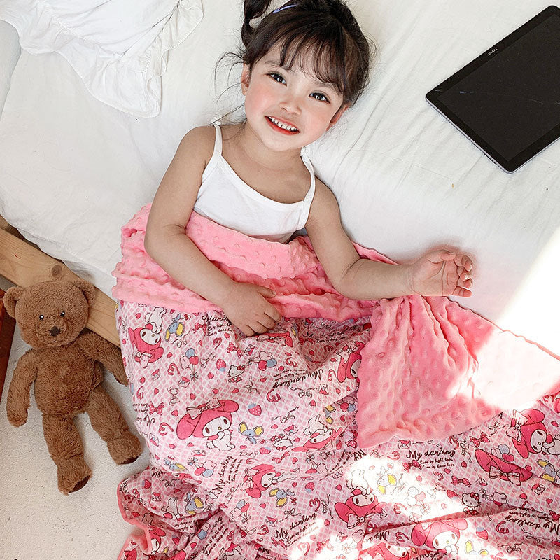 Children's Cartoon Cotton Beanie Stroller Air Conditioning Blanket