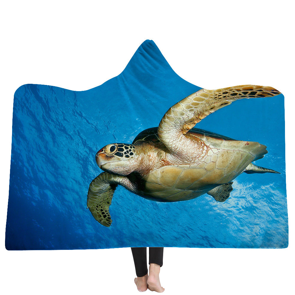 New Hooded Poncho Thicker Hooded Blanket Home