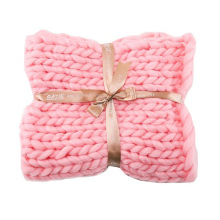 Coarse Wool Cover Wool Hand-woven Iceland Acrylic Blanket