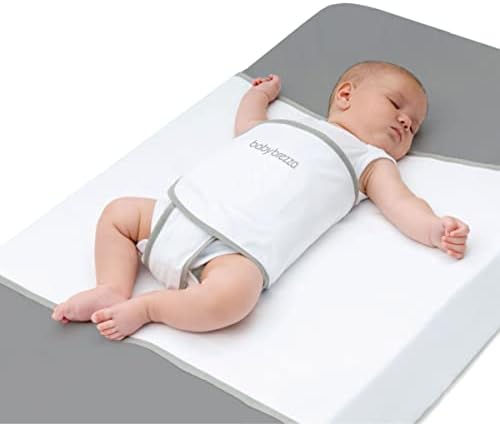 Baby Brezza Safe Sleep Swaddle Blanket for Crib Safety for Newborns and Infants – Safe, Anti-Rollover Blanket, White