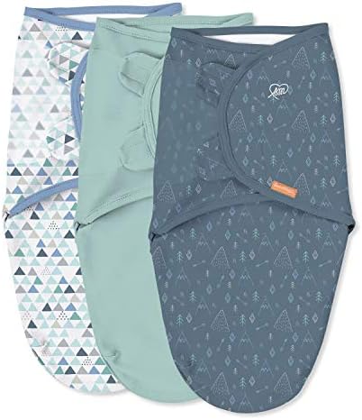 SwaddleMe by Ingenuity Original Swaddle - Size Large, 3-6 Months, 3-Pack (Mountaineer)
