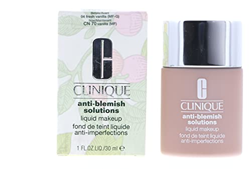 Clinique Acne Solutions Liquid Makeup 04 Fresh Vanilla 1.0 Oz Skin Foundation Concealer