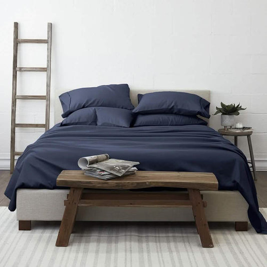 6-Piece: Essential Sheet Set Bedding Twin Navy - DailySale