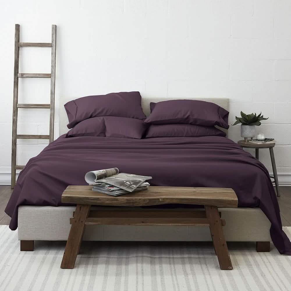 6-Piece: Essential Sheet Set Bedding Twin Purple - DailySale