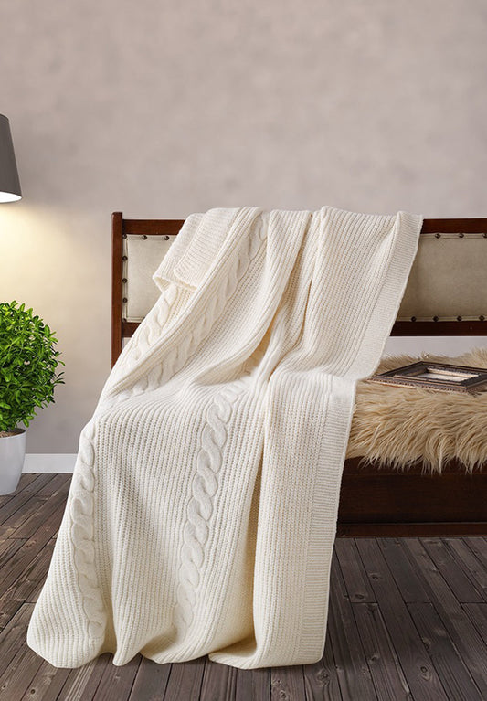Nipperland- Cream Natural Fiber Blanket Throw Classic