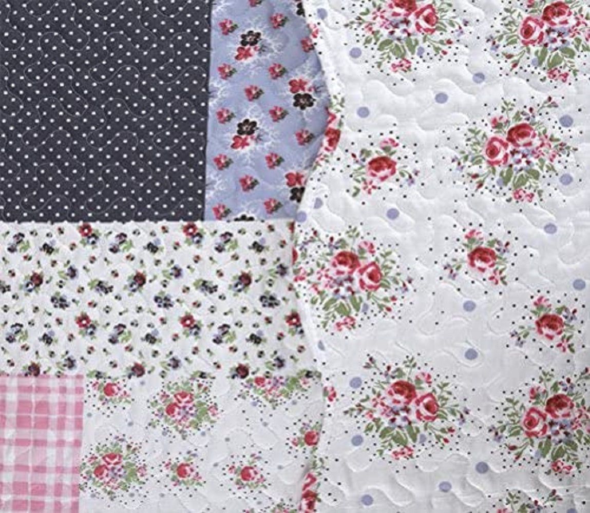 3-Piece Cotton Blend Reversible Quilt Set