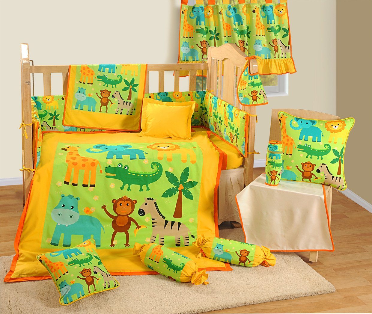 BABY COT DUVET COVER SET - ANIMAL FRIENDS