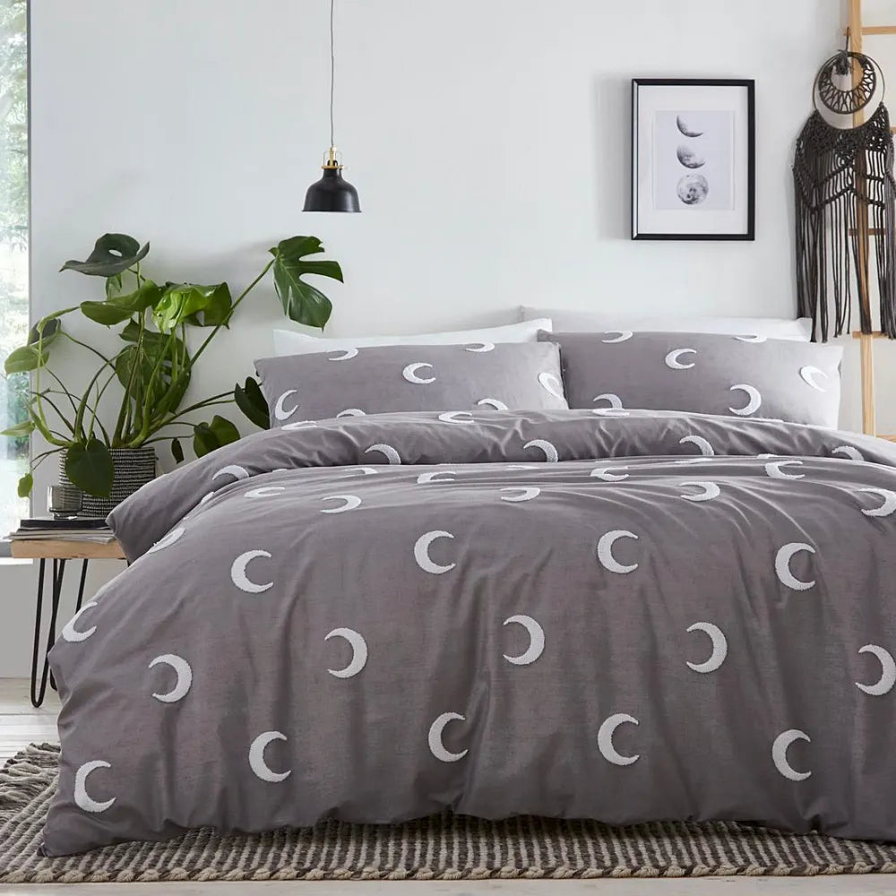Crescent Grey Duvet Set