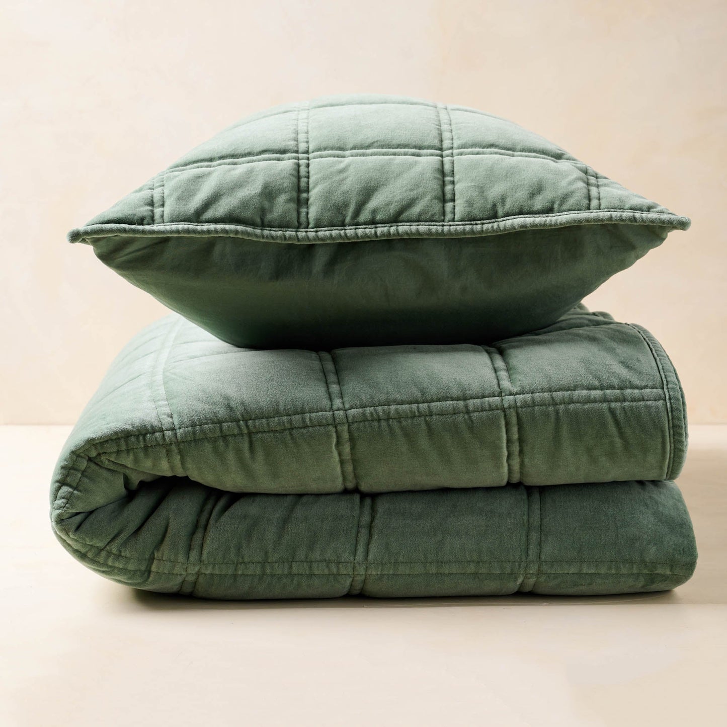 Weekend Velvet Pillow Sham - Dusty Green