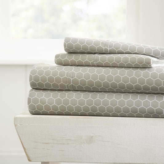 Honeycomb Pattern 4-Piece Sheet Set