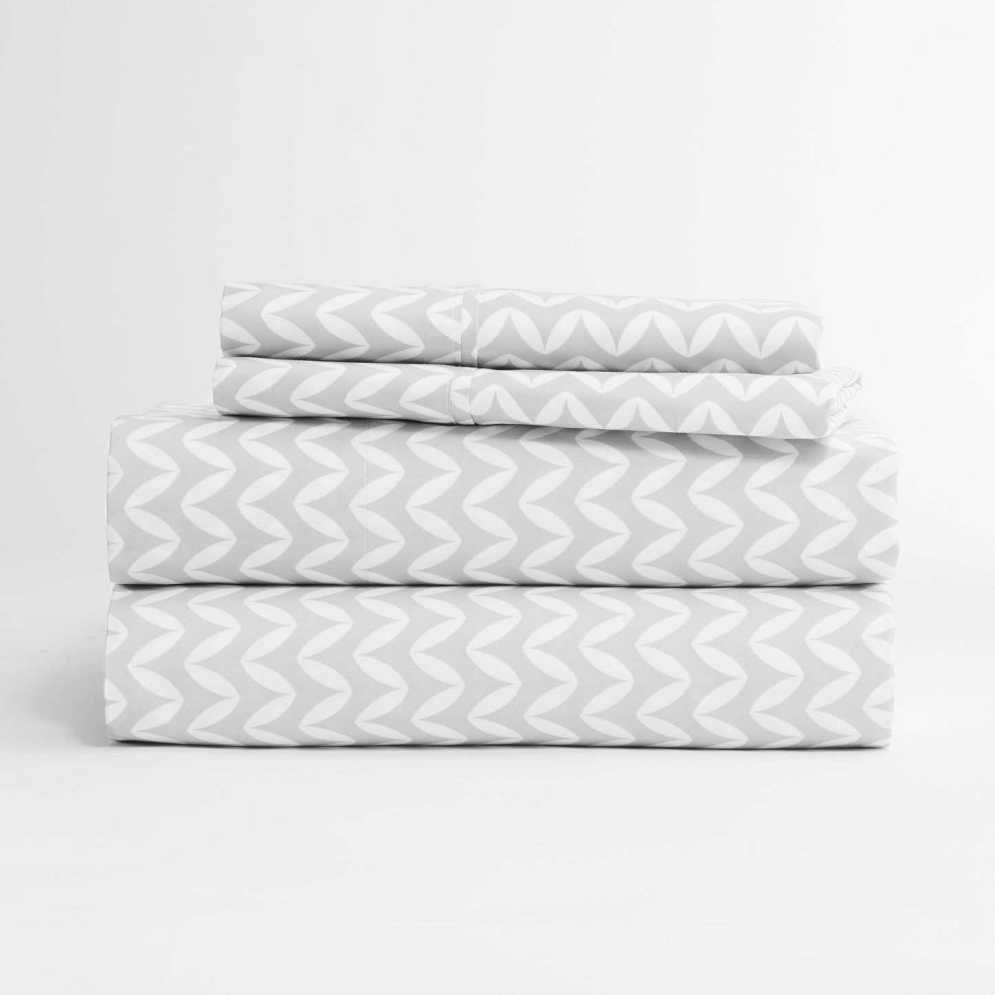 Puffed Chevron Pattern 4-Piece Sheet Set