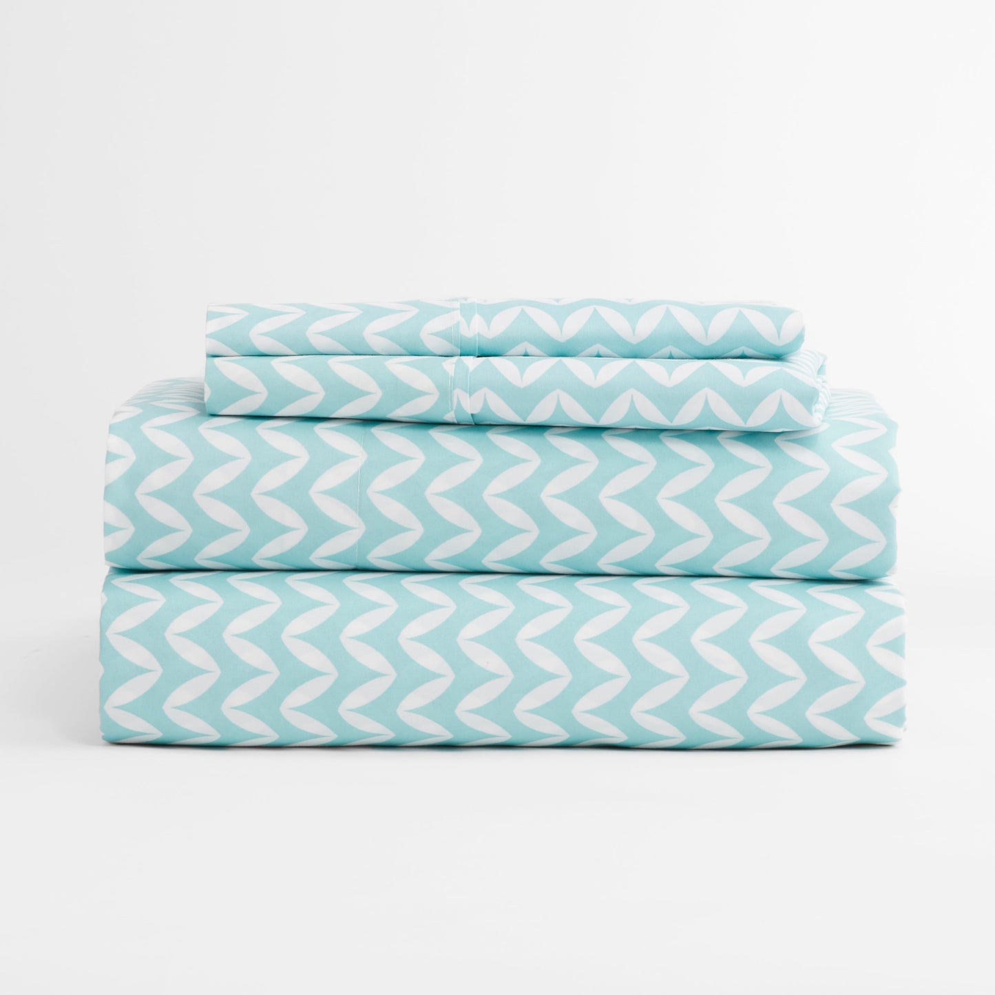 Puffed Chevron Pattern 4-Piece Sheet Set