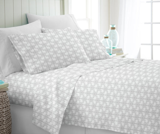 Soft Bouquet Pattern 4-Piece Sheet Set
