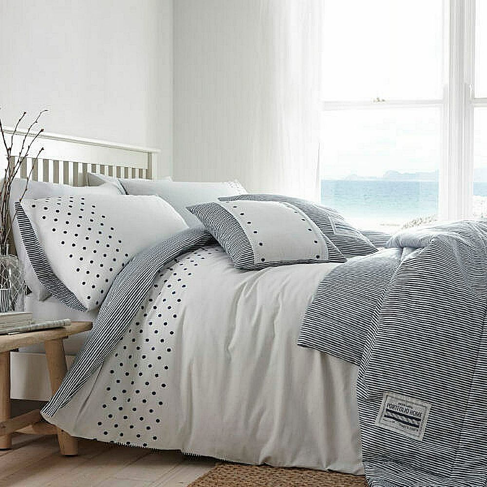 New England Navy Duvet Set
