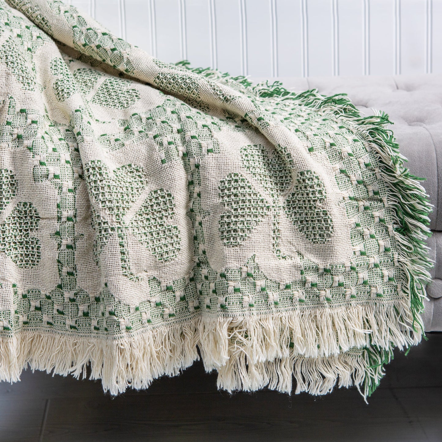 Shamrock Knit Throw Blanket