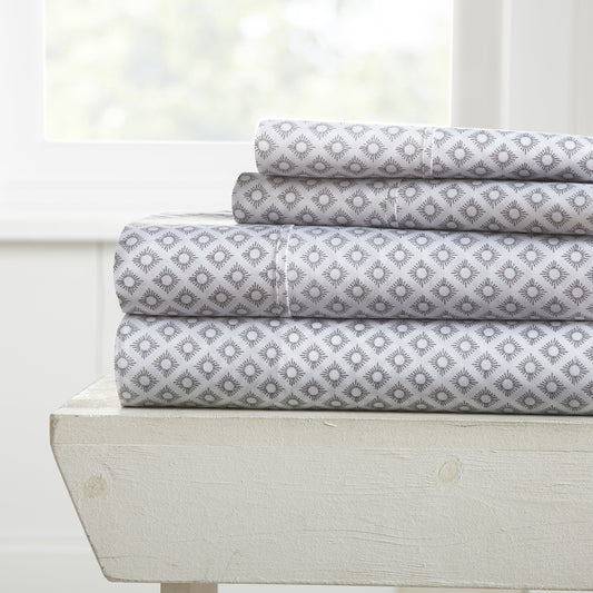 Polaris Pattern 4-Piece Sheet Set