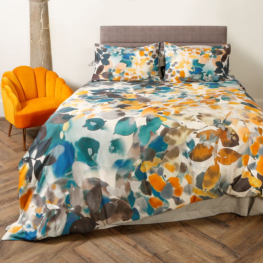 Scatter Box Amber Teal Duvet Set