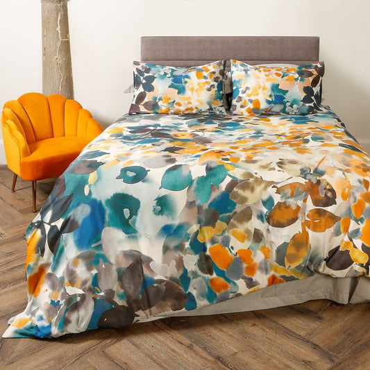 Scatter Box Amber Teal Duvet Set