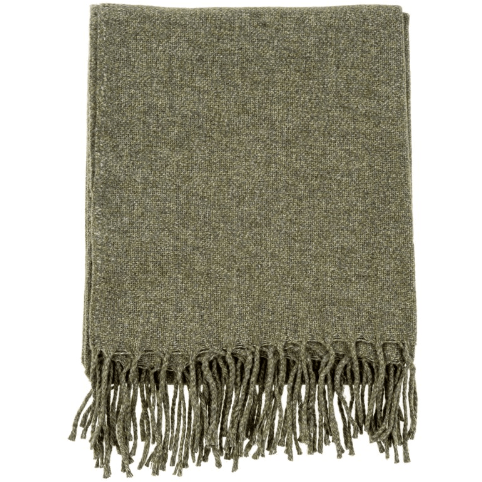 Adair Wool Blend Throw | Deep Green