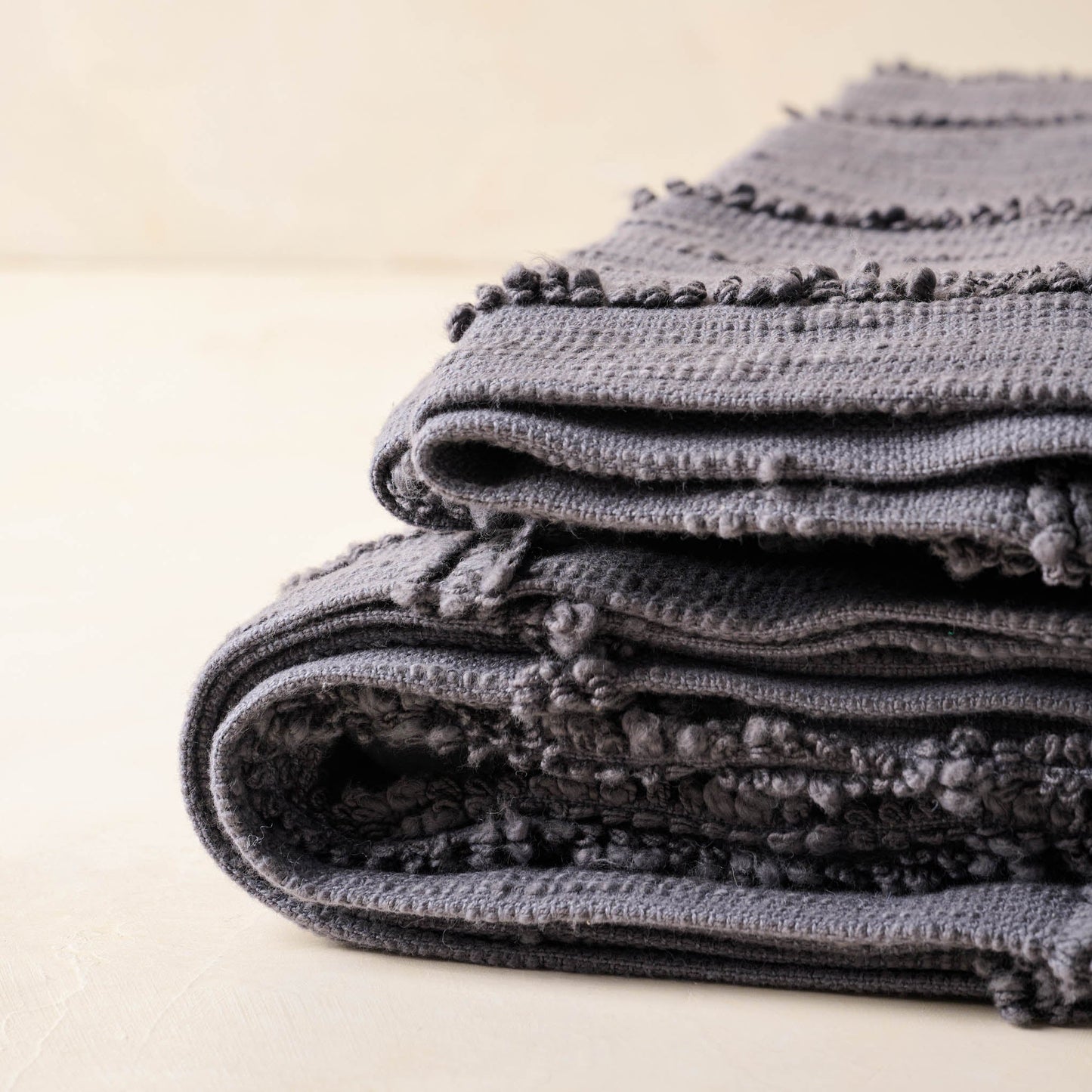 Slate Textured Cotton Coverlet