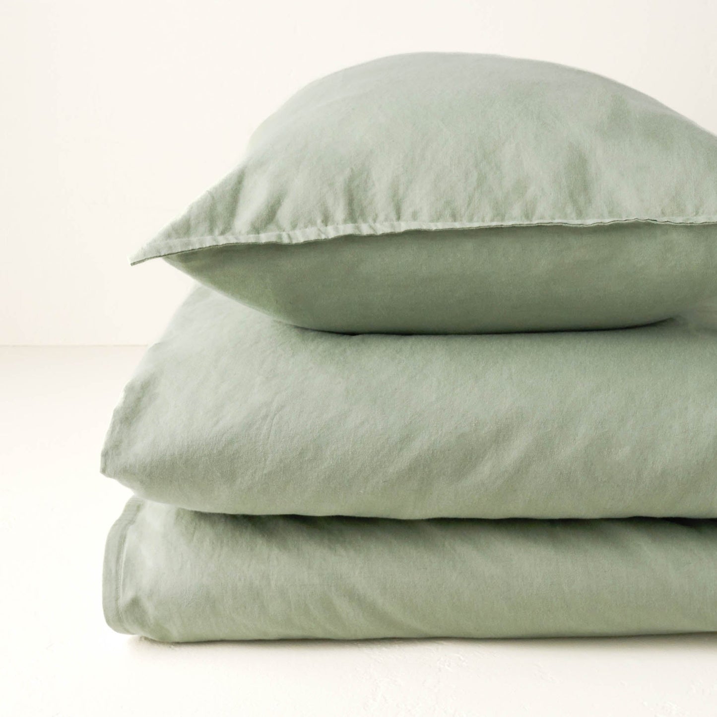 Washed Linen Cotton Pillow Sham - Seagrass