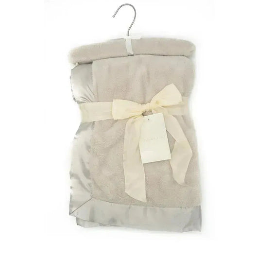 Elegant Baby Light Gray Hanging Coral Fleece Baby Blanket