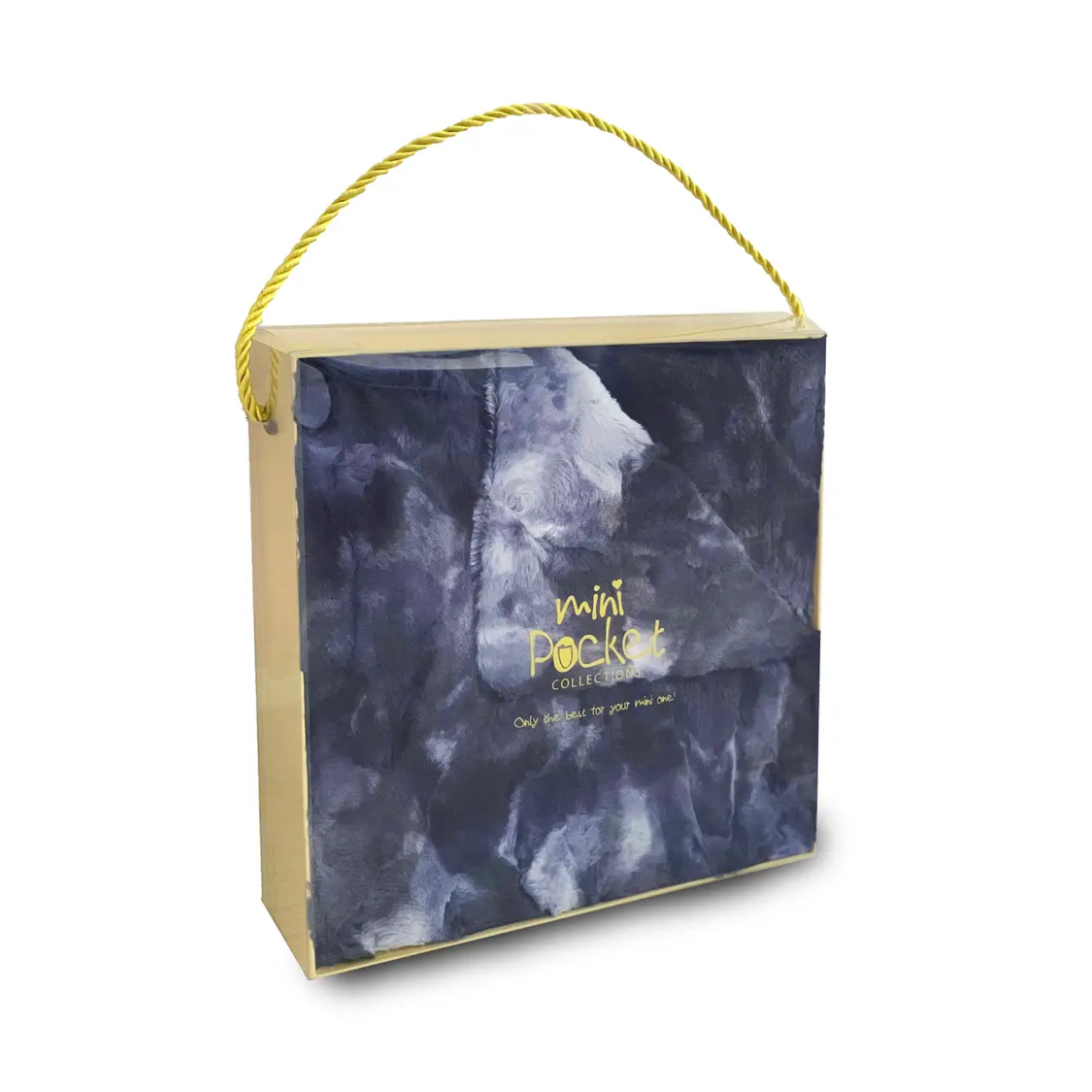 Mini Pocket Faux Fur Tie Dye Baby Blanket