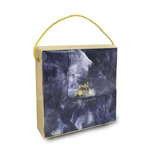 Mini Pocket Faux Fur Tie Dye Baby Blanket