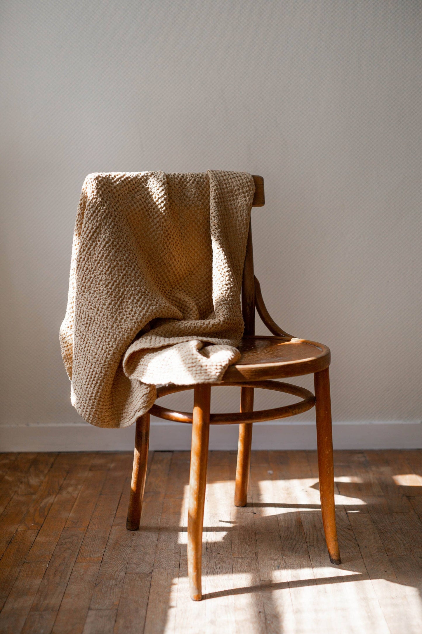 Linen Waffle Baby Blanket Baby Blankets AmourLinen Mustard