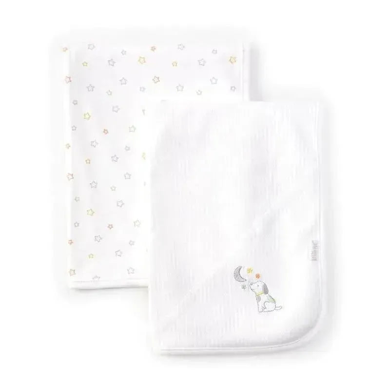 Little Me - 2Pk Baby Puppy Moon Receiving Blankets Set