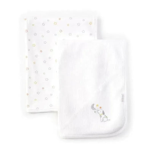 Little Me - 2Pk Baby Puppy Moon Receiving Blankets Set