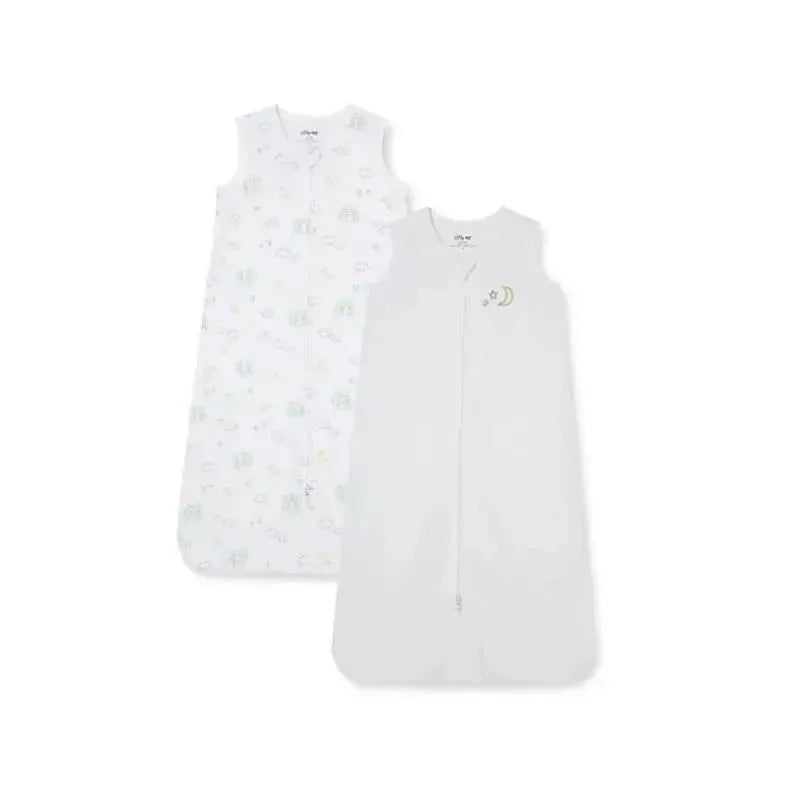 Little Me Moon 2Pk Sleep Bags - White