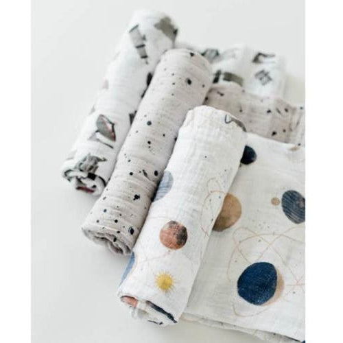Little Unicorn Cotton Muslin Swaddles 3-Pack Ground Control