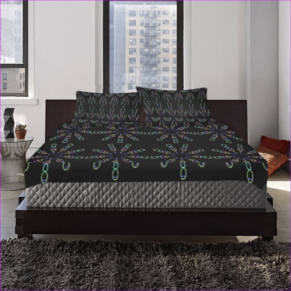 One Size Mandala 3-Piece Bedding Set (1 Duvet Cover 86"x70"; 2 Pillowcases 20"x30")(One Side) - Mandala 3-Piece Bedding Set (1 Duvet Cover 86"x70"; 2 Pillowcases 20"x30")(One Side) - bedding at TFC&H Co.