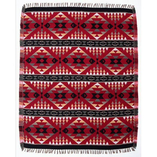Red Southwest Design Accent Throw