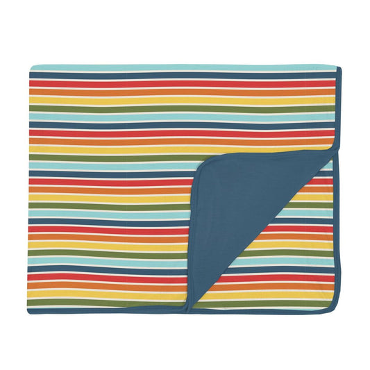 KicKee Pants Toddler Blanket | Groovy Stripe