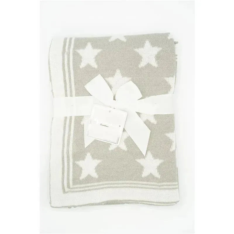 Rose Textiles Grey Baby Blanket w/Stars