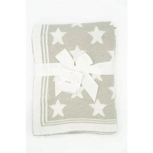 Rose Textiles Grey Baby Blanket w/Stars
