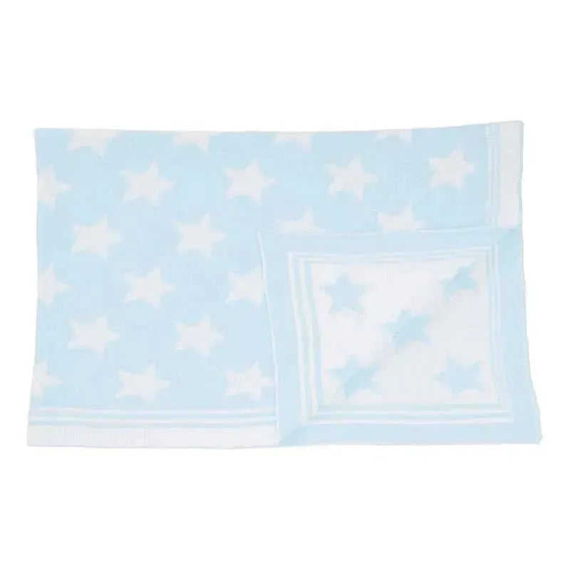 Rose Textiles - Star Knit Blanket, Blue